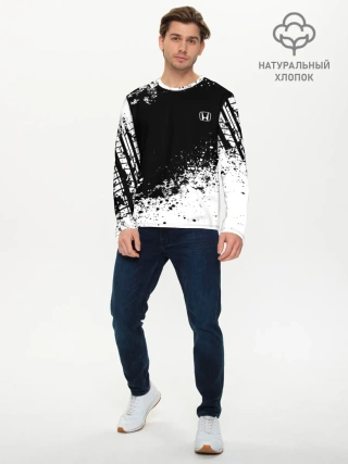 Мужской лонгслив базовый / Honda brand motors