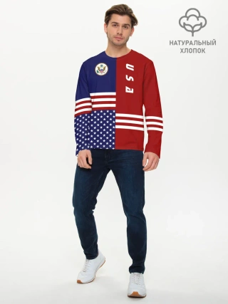 Мужской лонгслив базовый / USA