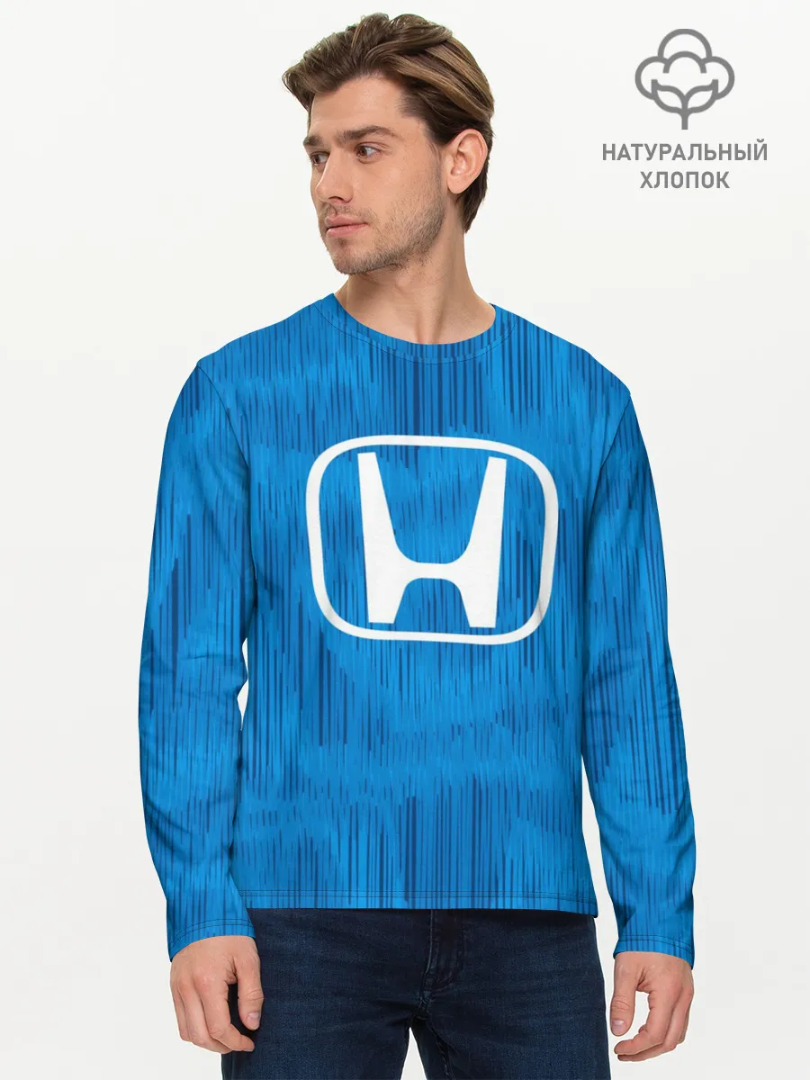 Мужской лонгслив базовый / Honda sport color