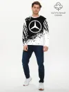 Мужской лонгслив базовый / Mercedes abstract sport