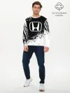 Мужской лонгслив базовый / Honda abstract sport