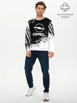 Мужской лонгслив базовый / Opel abstract sport