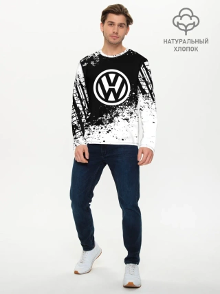 Мужской лонгслив базовый / Volkswagen abstract sport