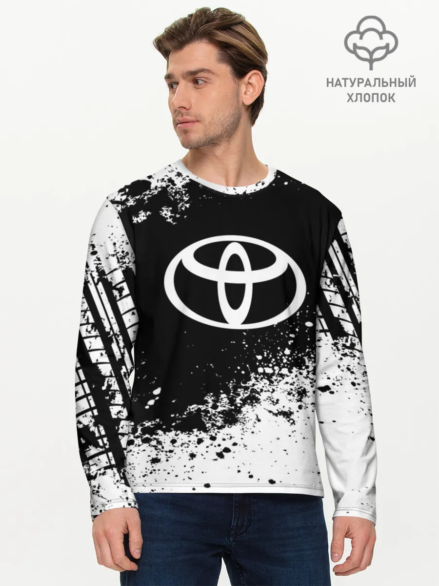 Мужской лонгслив базовый / Toyota abstract sport