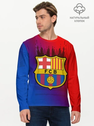 Мужской лонгслив базовый / FC Barcelona color sport