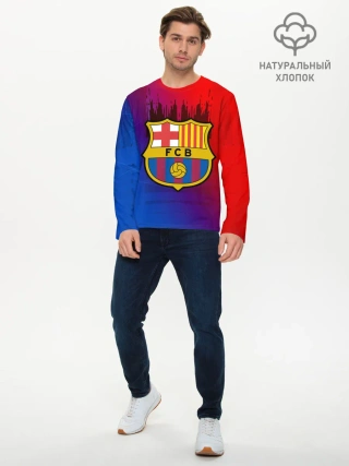 Мужской лонгслив базовый / FC Barcelona color sport