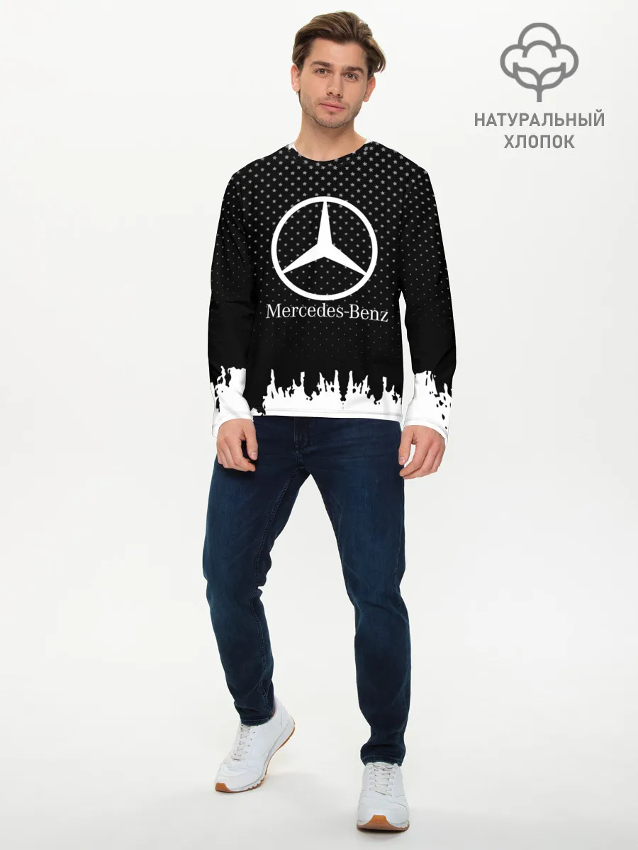Мужской лонгслив базовый / Mercedes-Benz