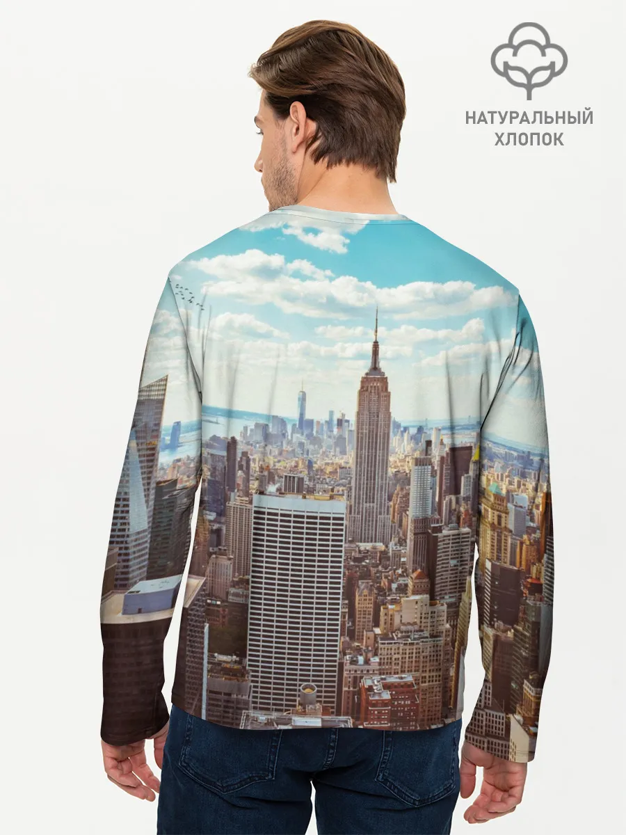 Мужской лонгслив базовый / Столица мира