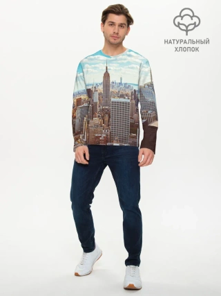 Мужской лонгслив базовый / Столица мира