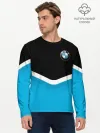 Мужской лонгслив базовый / BMW Black & Blue