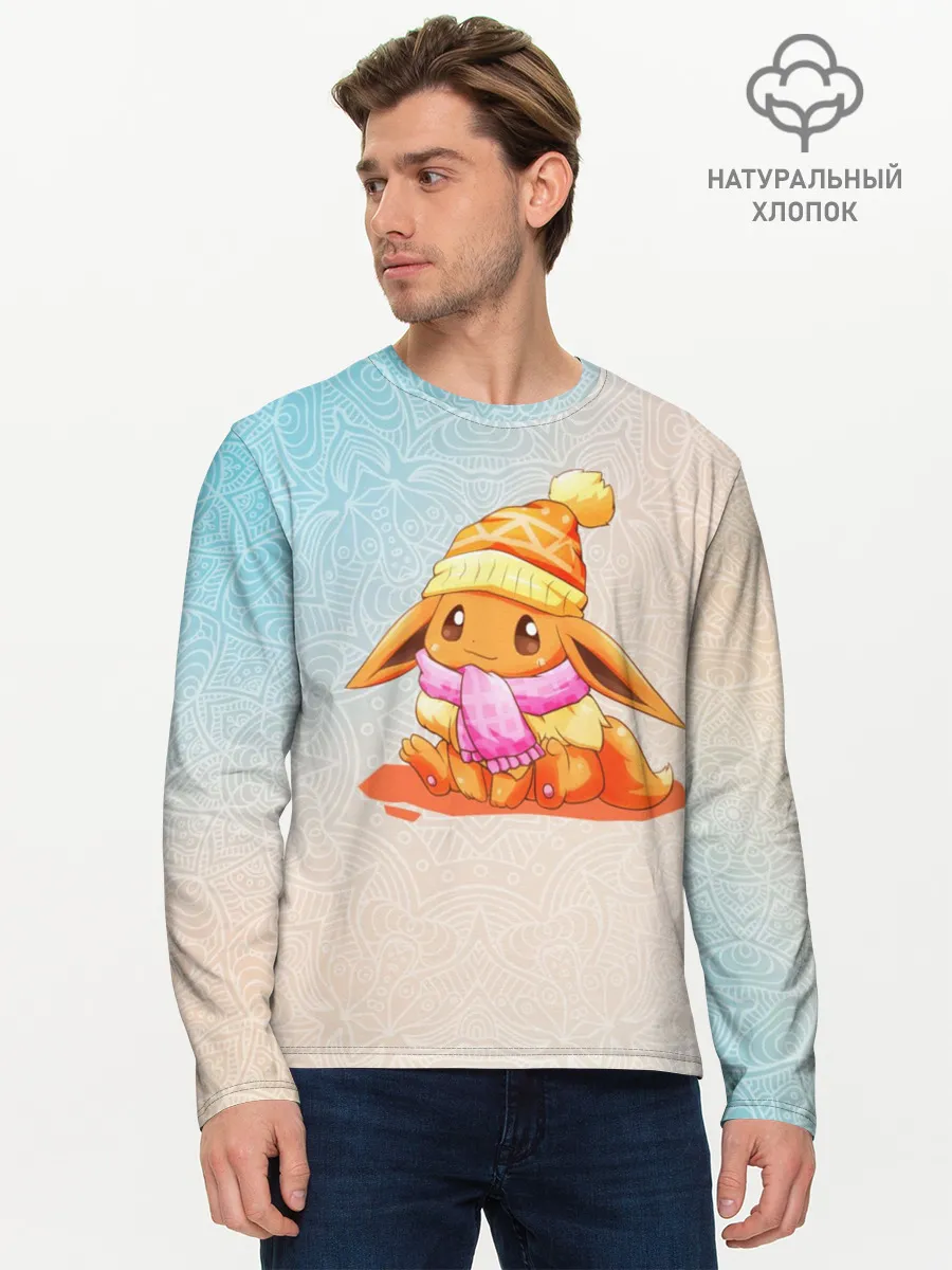 Мужской лонгслив базовый / Покемон Иви
