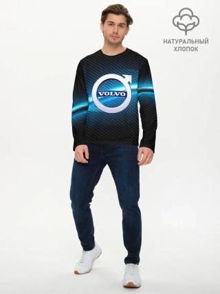 Мужской лонгслив базовый / VOLVO machine motor XXI