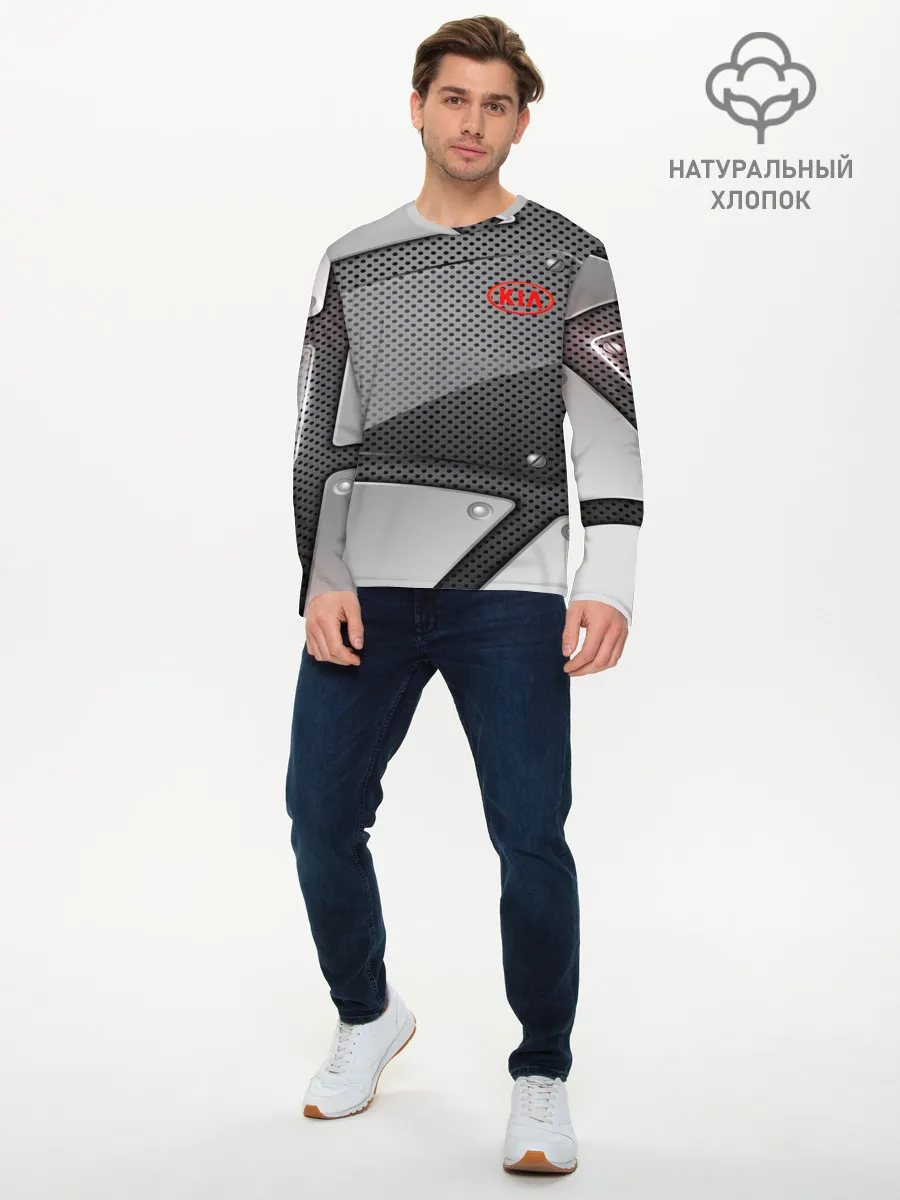 Мужской лонгслив базовый / KIA metalic motors