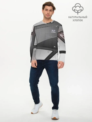 Мужской лонгслив базовый / Hyundai metalic motors