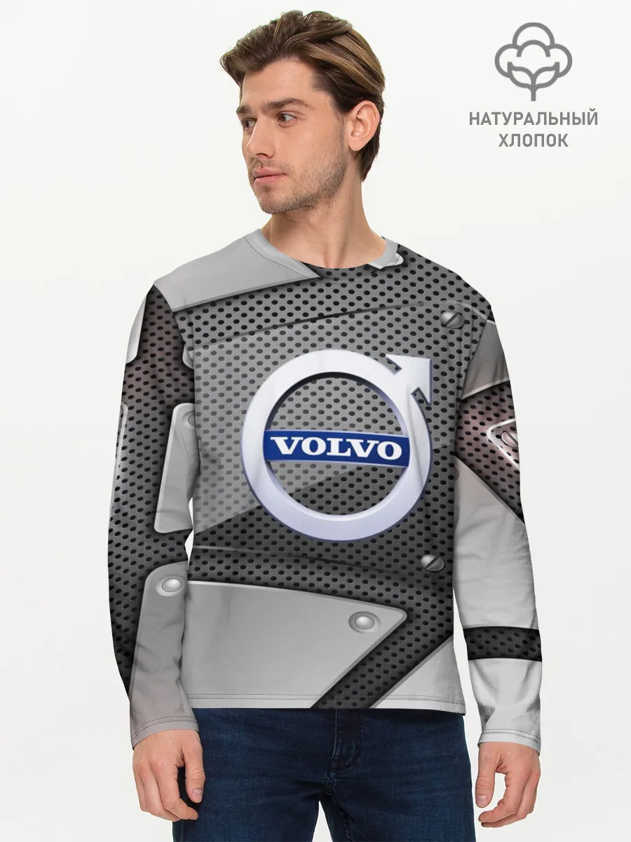 Мужской лонгслив базовый / VOLVO metalic 2018