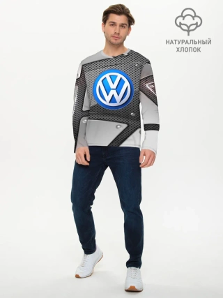 Мужской лонгслив базовый / Volkswagen metalic 2018