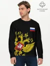 Мужской лонгслив базовый / Флаг и Герб России