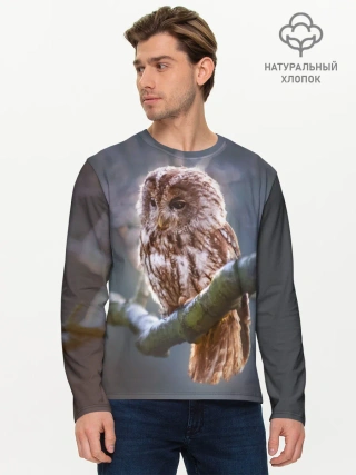 Мужской лонгслив базовый / Сова