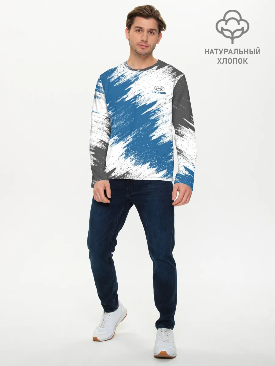 Мужской лонгслив базовый / Hyundai