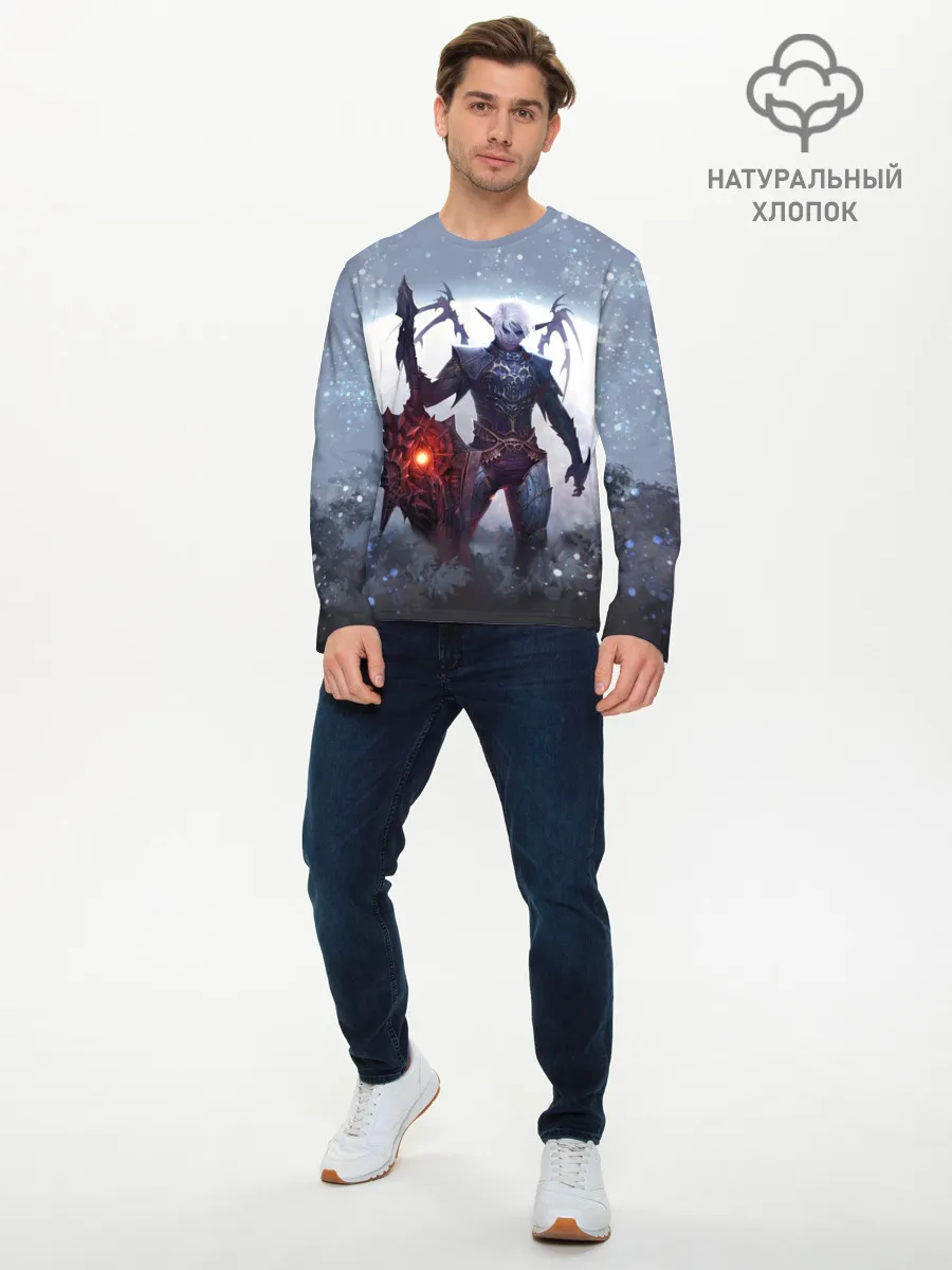 Мужской лонгслив базовый / Dark knight