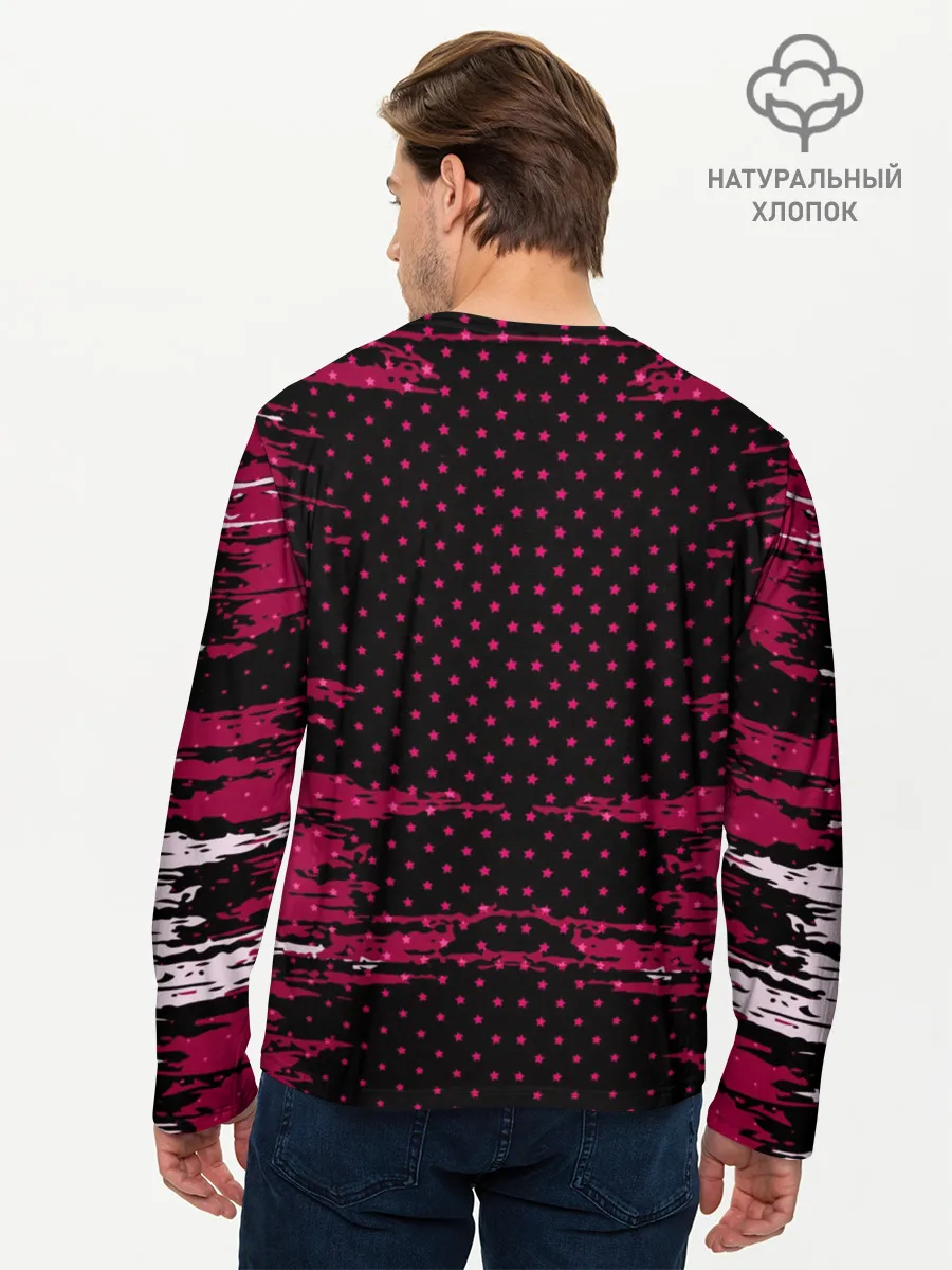 Мужской лонгслив базовый / Barcelona abstract collection