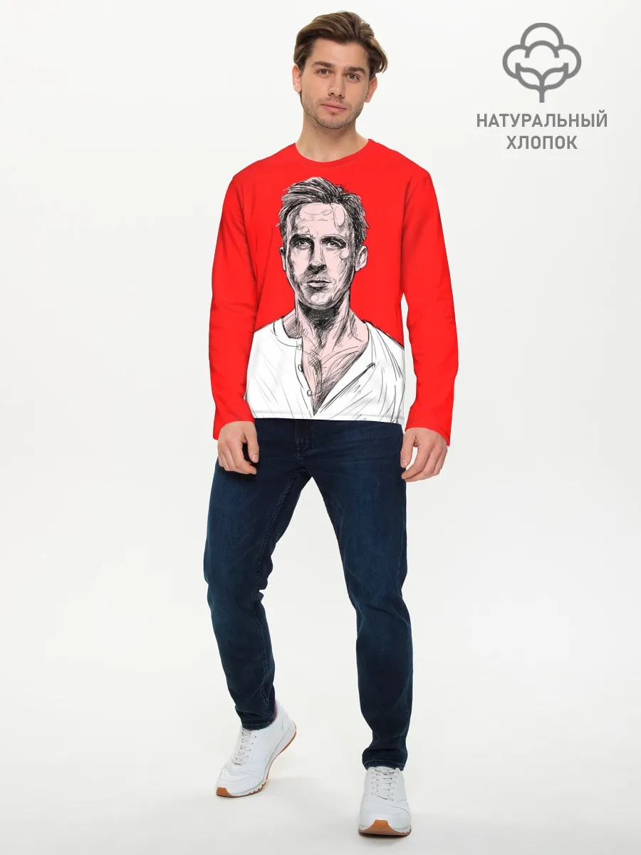 Мужской лонгслив базовый / Райан Гослинг_3