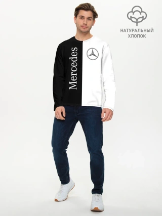 Мужской лонгслив базовый / Mercedes