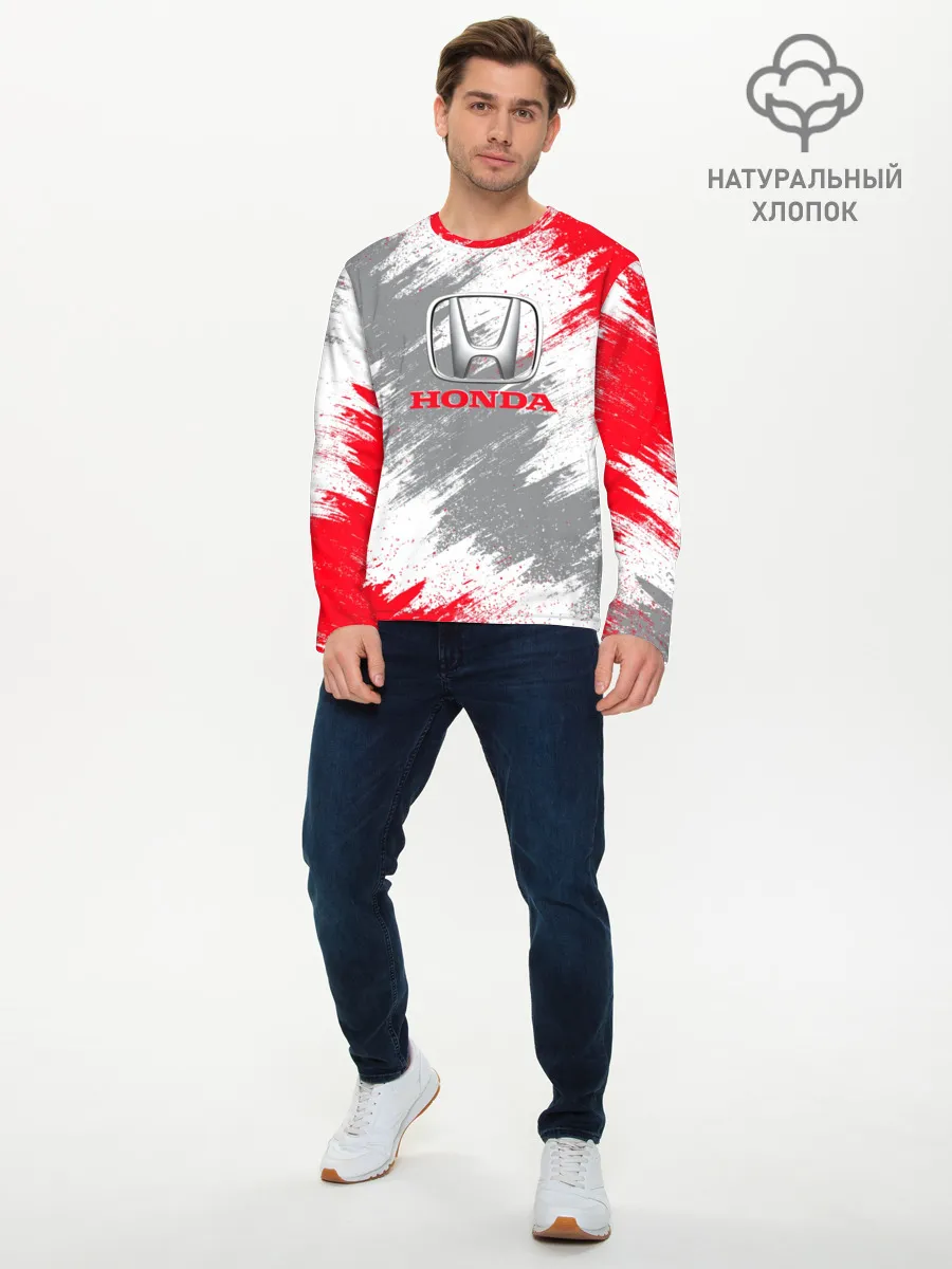 Мужской лонгслив базовый / Honda
