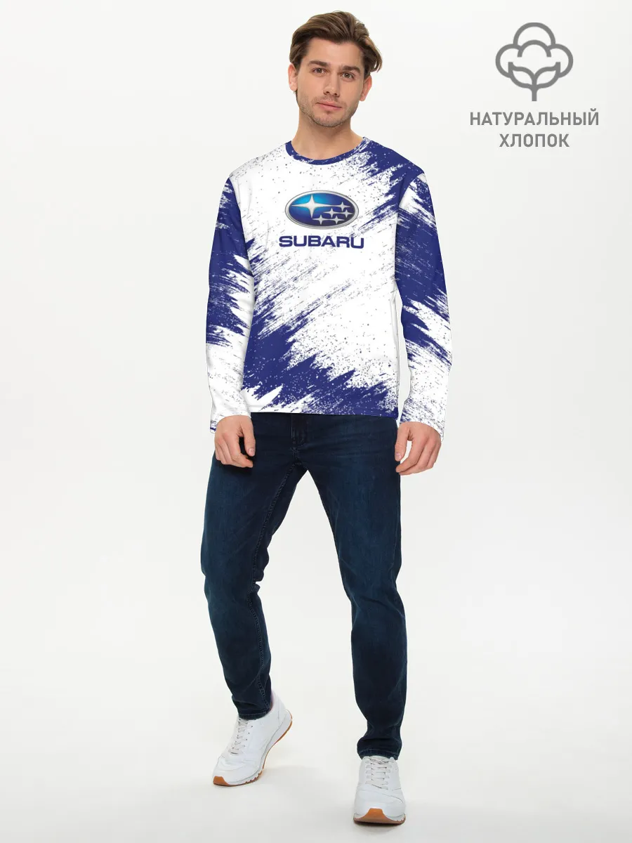 Мужской лонгслив базовый / Subaru