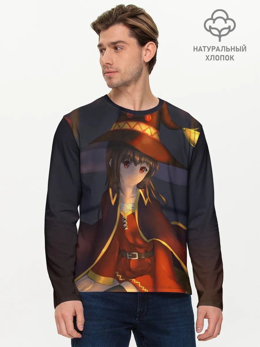 Мужской лонгслив базовый / Megumin ночная