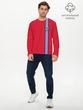 Мужской лонгслив базовый / Куба, лента с гербом