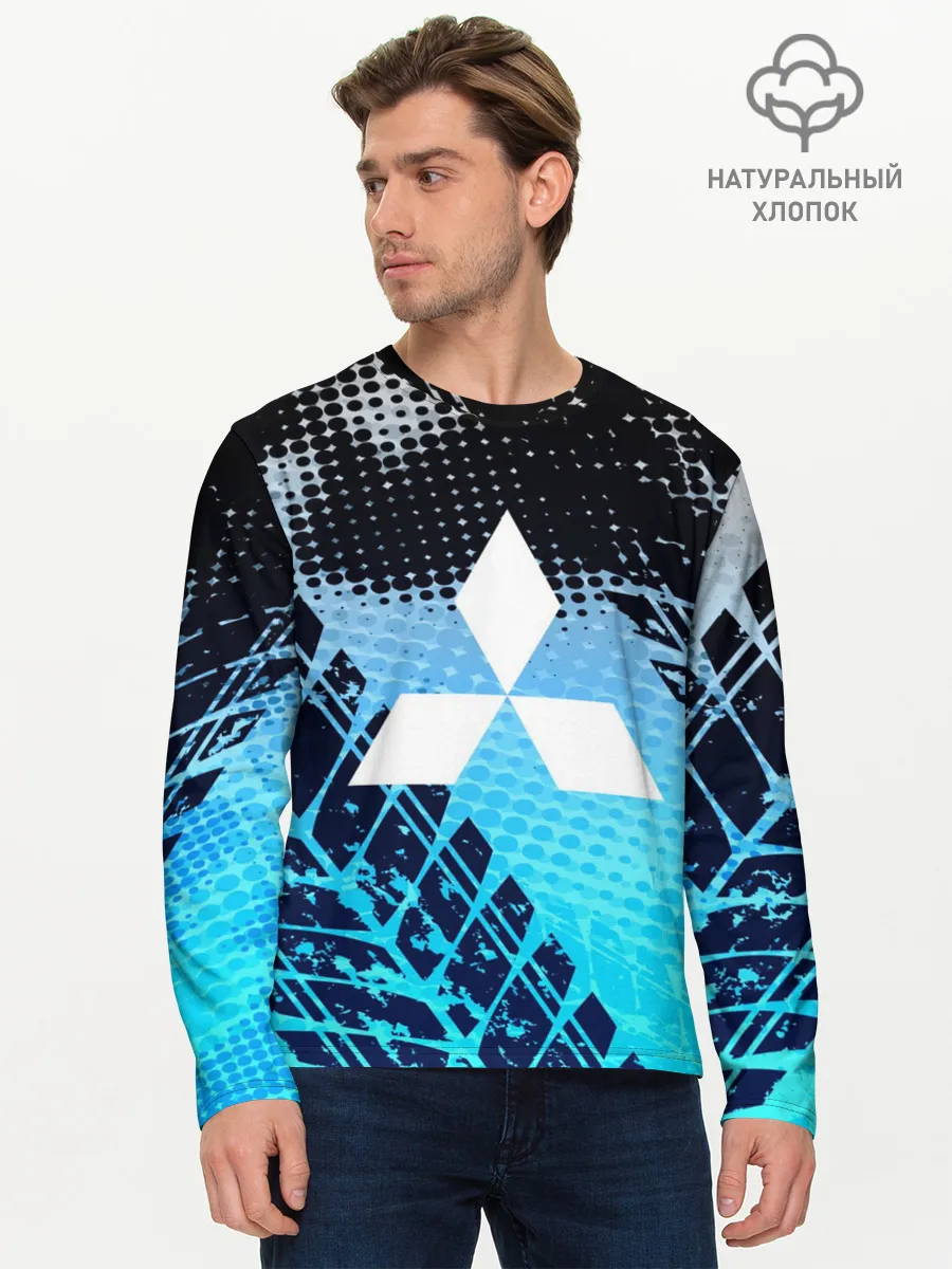 Мужской лонгслив базовый / Mitsubishi sport auto motors