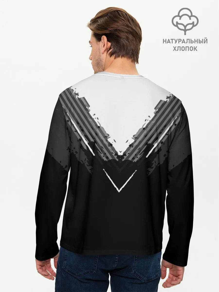 Мужской лонгслив базовый / Real Madrid abstract original