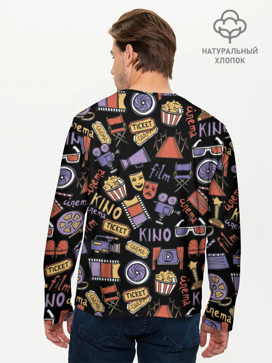 Мужской лонгслив базовый / Для киноманов