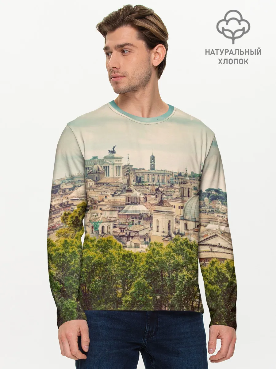 Мужской лонгслив базовый / Рим