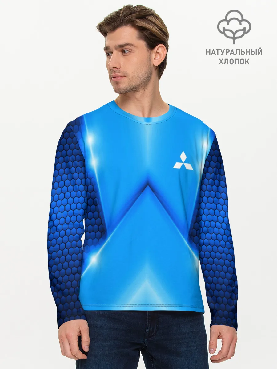 Мужской лонгслив базовый / Mitsubishi car sport SKY