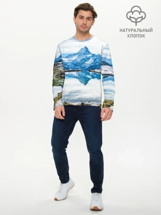 Мужской лонгслив базовый / Альпы