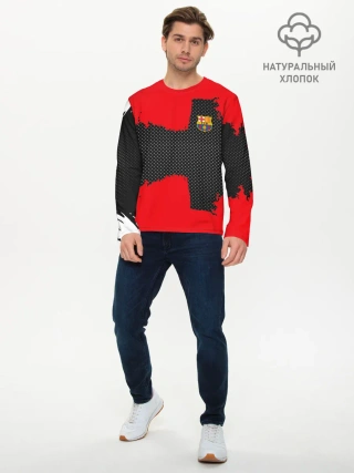 Мужской лонгслив базовый / BARCELONA SPORT RED