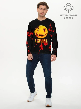 Мужской лонгслив базовый / Nirvana