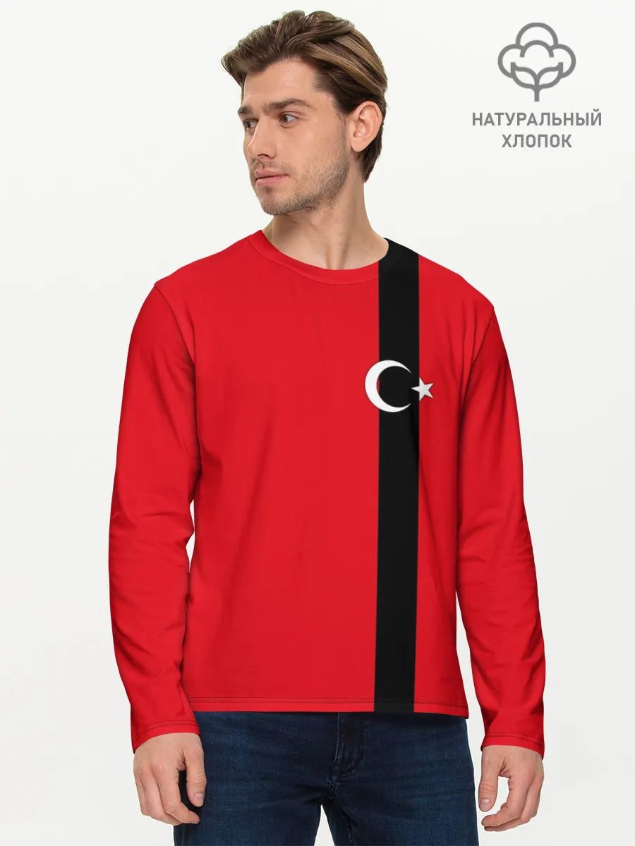 Мужской лонгслив базовый / Турция лента