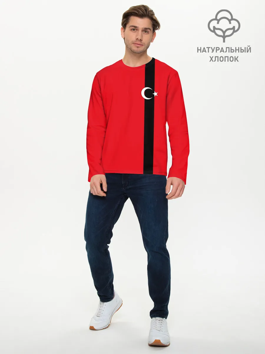 Мужской лонгслив базовый / Турция лента