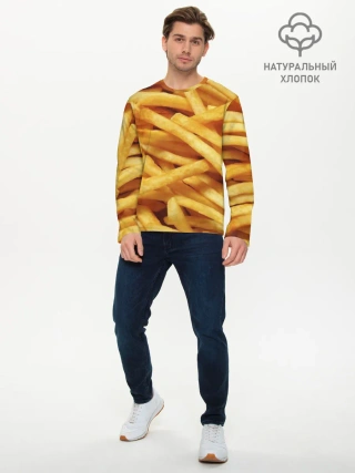 Мужской лонгслив базовый / Картошка фри
