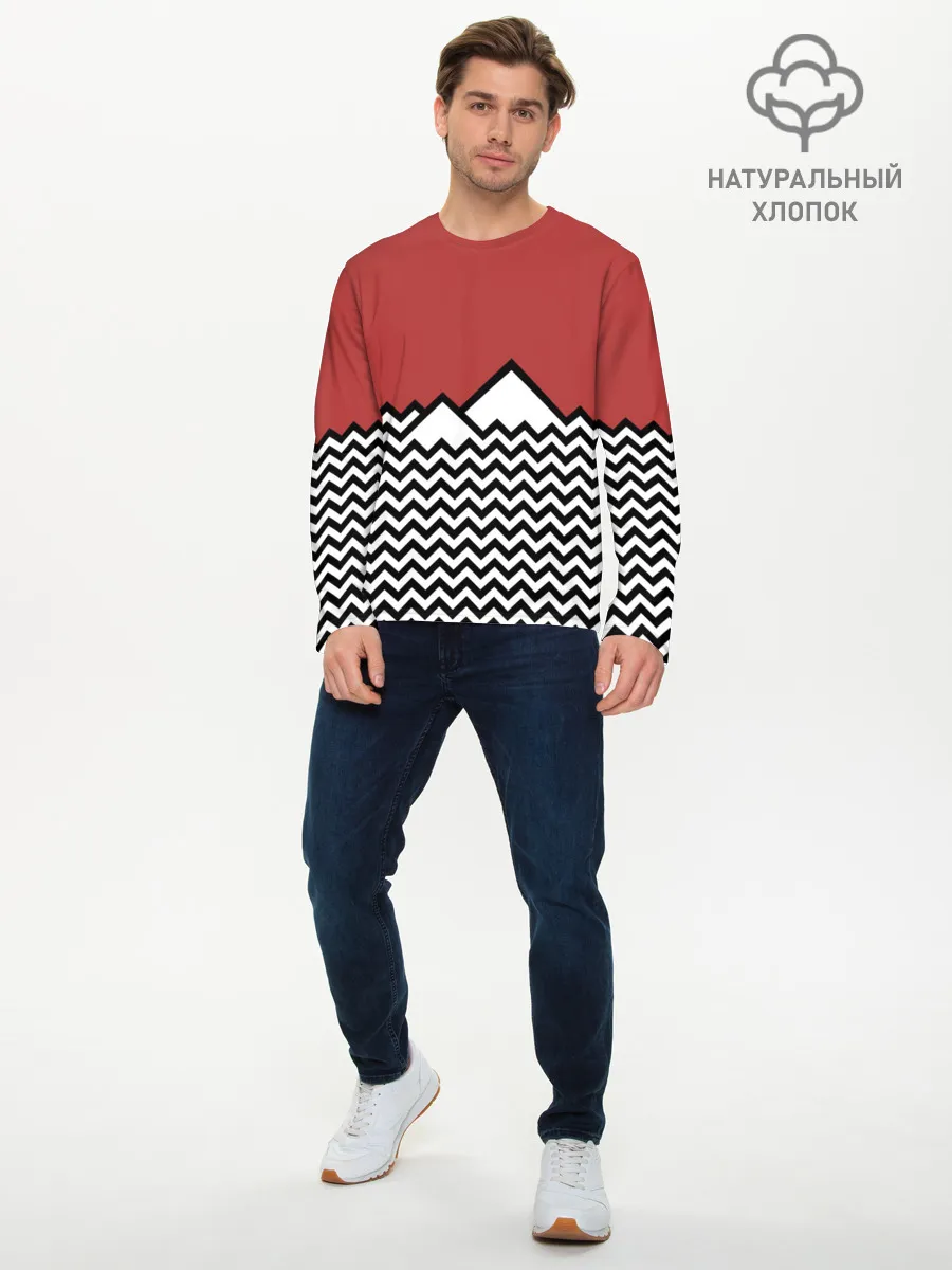 Мужской лонгслив базовый / Твин Пикс