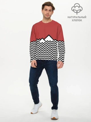 Мужской лонгслив базовый / Твин Пикс