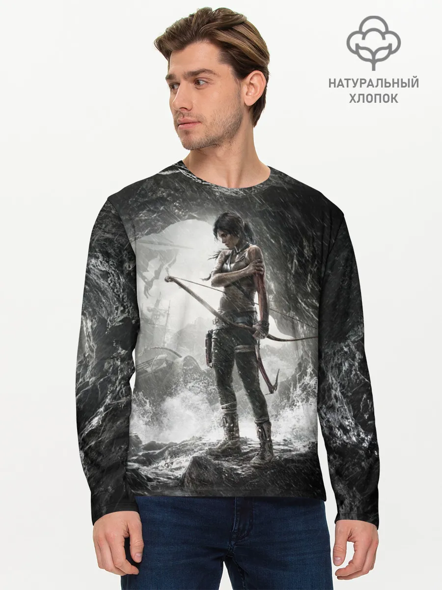 Мужской лонгслив базовый / Tomb Raider