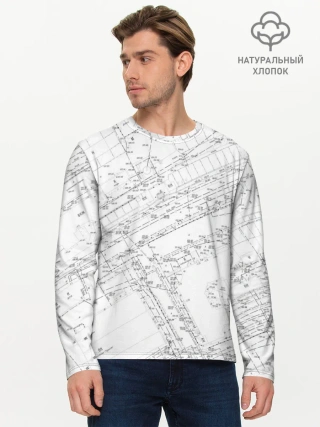 Мужской лонгслив базовый / Топография_01
