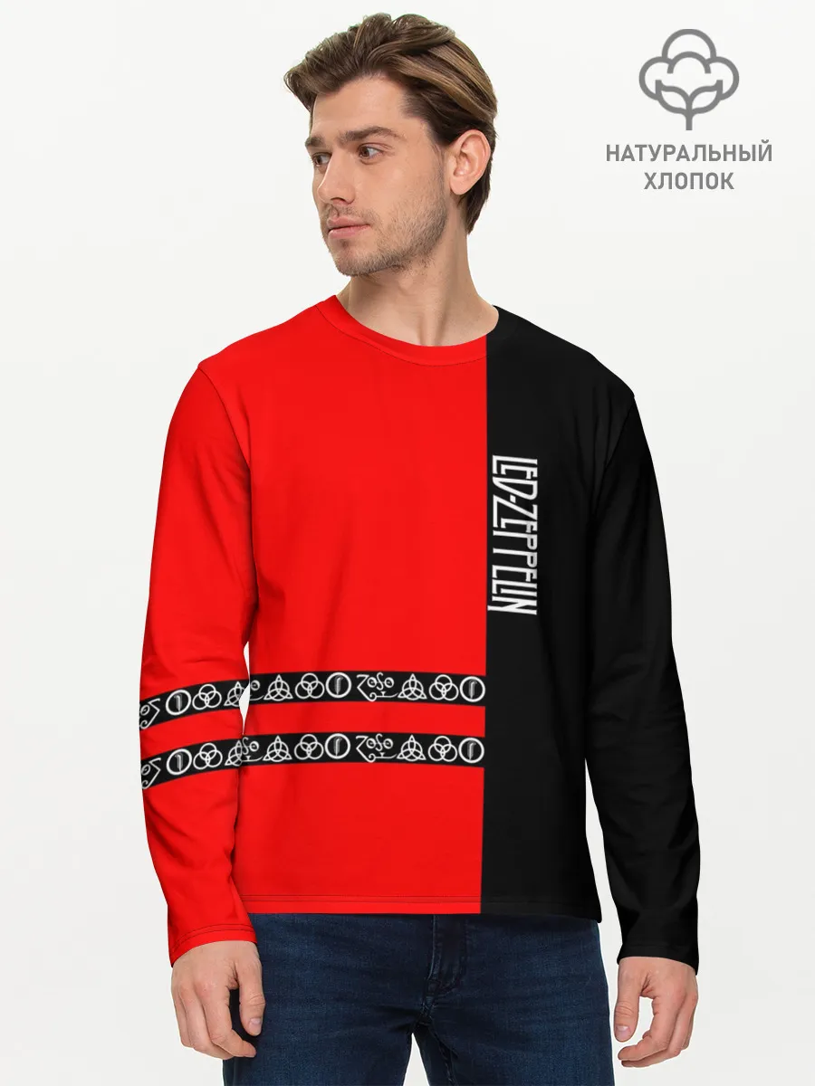 Мужской лонгслив базовый / led zeppelin