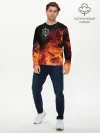 Мужской лонгслив базовый / В огне