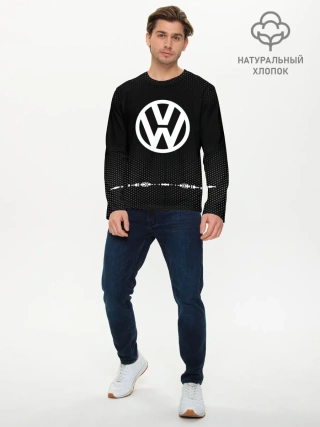 Мужской лонгслив базовый / Volkswagen sport auto abstract