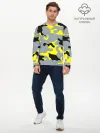 Мужской лонгслив базовый / Yellow camouflage